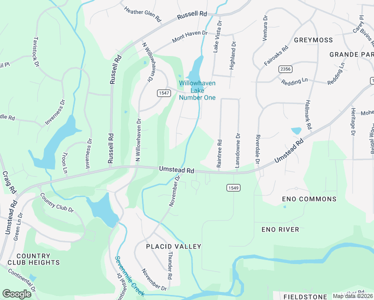 map of restaurants, bars, coffee shops, grocery stores, and more near 5102 Pine Way Drive in Durham