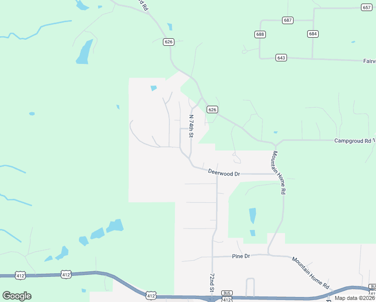 map of restaurants, bars, coffee shops, grocery stores, and more near 900 North 75th Street in Paragould