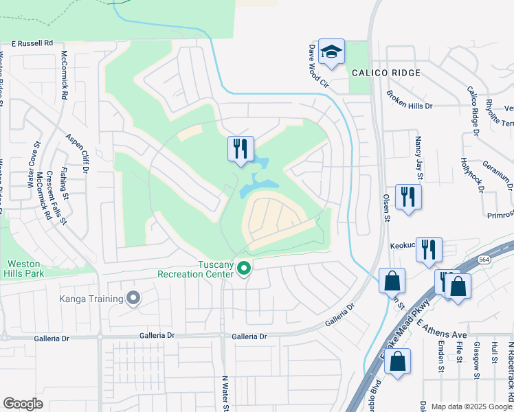 map of restaurants, bars, coffee shops, grocery stores, and more near 432 Via Del Foro Drive in Henderson