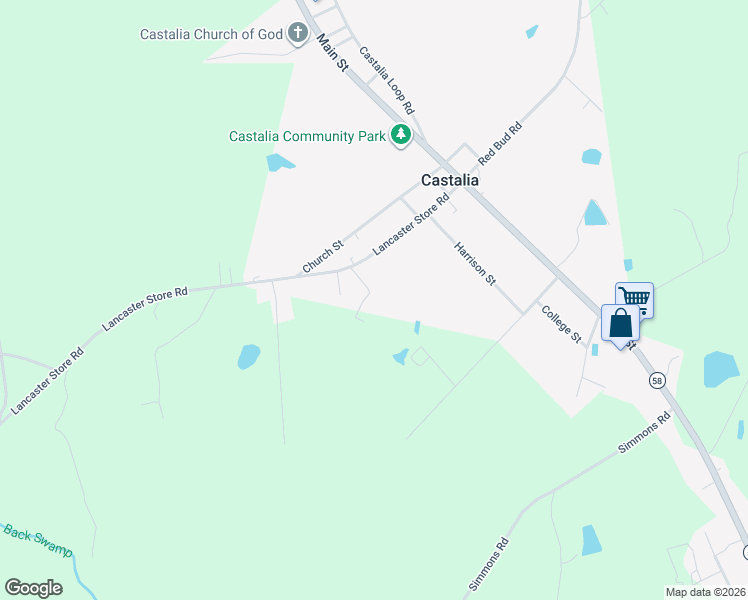 map of restaurants, bars, coffee shops, grocery stores, and more near 9413 Pine Street in Castalia