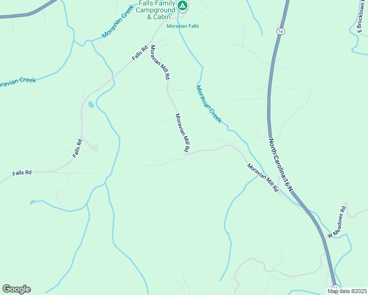 map of restaurants, bars, coffee shops, grocery stores, and more near 622 Moravian Mill Road in Moravian Falls