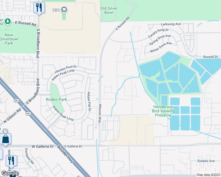 map of restaurants, bars, coffee shops, grocery stores, and more near 561 Speckled Robin Avenue in Henderson
