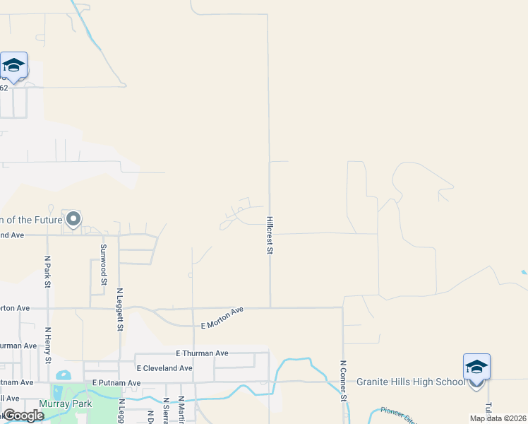 map of restaurants, bars, coffee shops, grocery stores, and more near 1189 East Fairhaven Court in Porterville