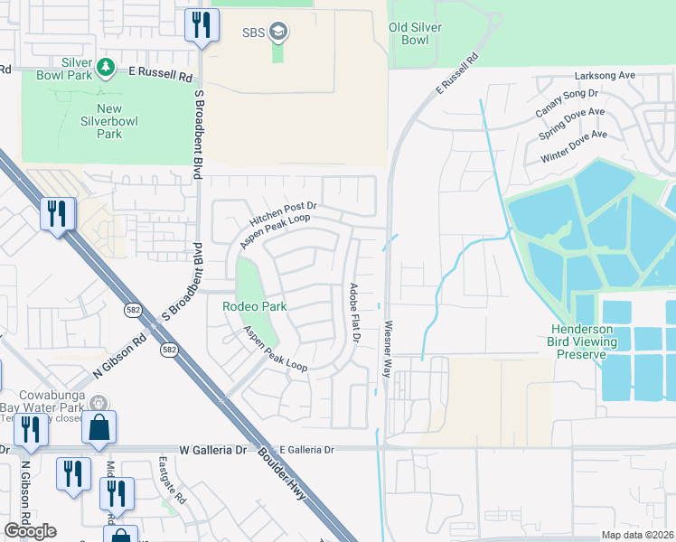 map of restaurants, bars, coffee shops, grocery stores, and more near 1000 Pleasant Run Court in Henderson