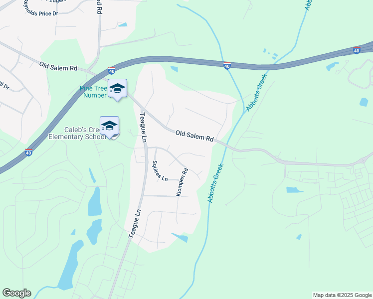 map of restaurants, bars, coffee shops, grocery stores, and more near 1528 Ballard Court in Kernersville