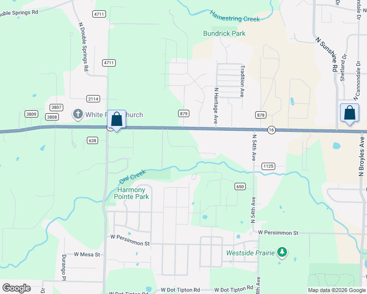 map of restaurants, bars, coffee shops, grocery stores, and more near 5870 West Michael Cole Drive in Fayetteville