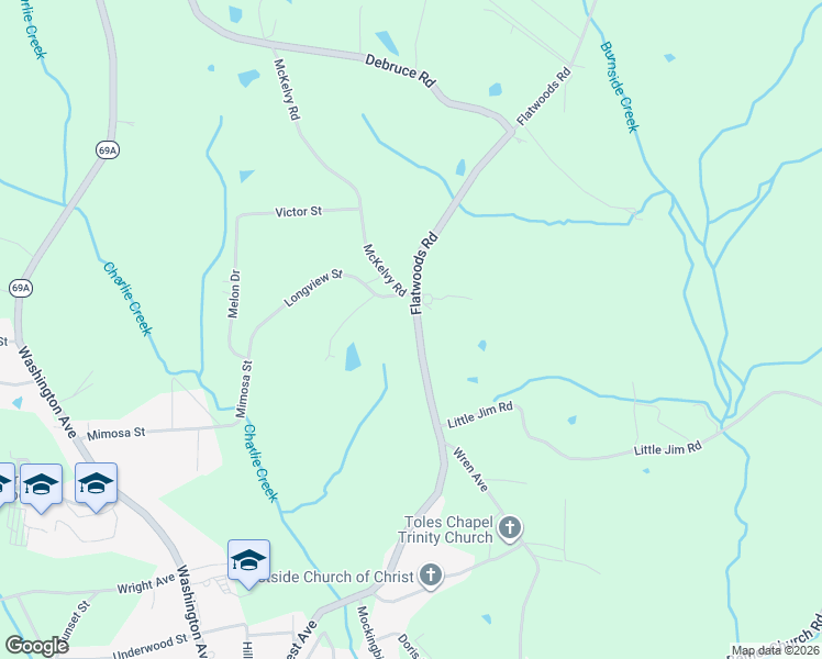 map of restaurants, bars, coffee shops, grocery stores, and more near 994 Flatwoods Road in Camden