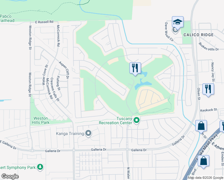 map of restaurants, bars, coffee shops, grocery stores, and more near 497 Via Palermo Drive in Henderson