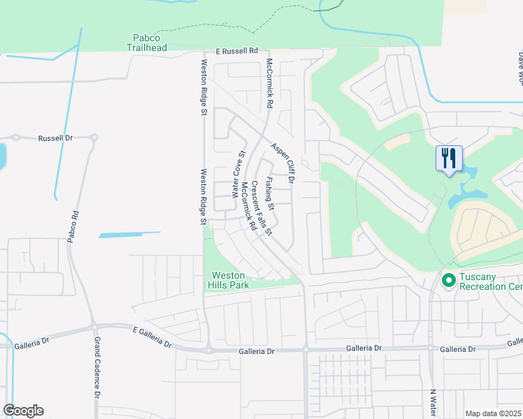 map of restaurants, bars, coffee shops, grocery stores, and more near 1004 Crescent Falls Street in Henderson