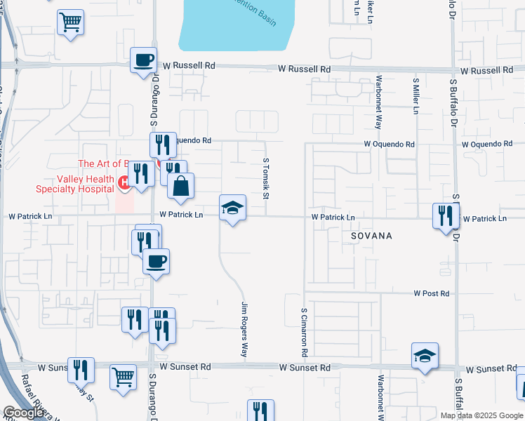 map of restaurants, bars, coffee shops, grocery stores, and more near 8313 Polar Shrimp Court in Las Vegas