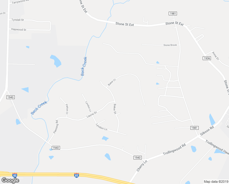 map of restaurants, bars, coffee shops, grocery stores, and more near 760 Baker Drive in Haw River