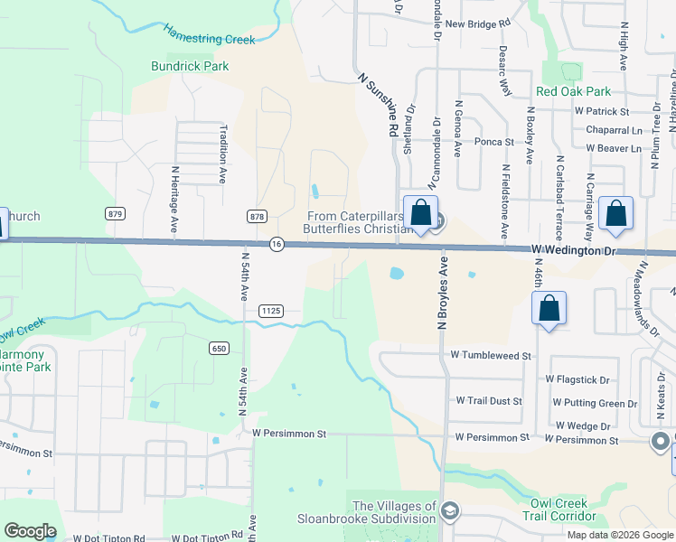 map of restaurants, bars, coffee shops, grocery stores, and more near 5245 Arkansas 16 in Fayetteville