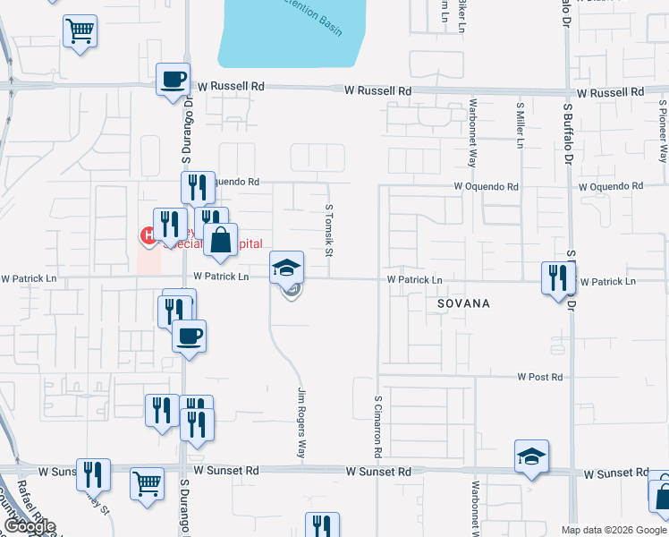 map of restaurants, bars, coffee shops, grocery stores, and more near 8313 Polar Shrimp Court in Las Vegas