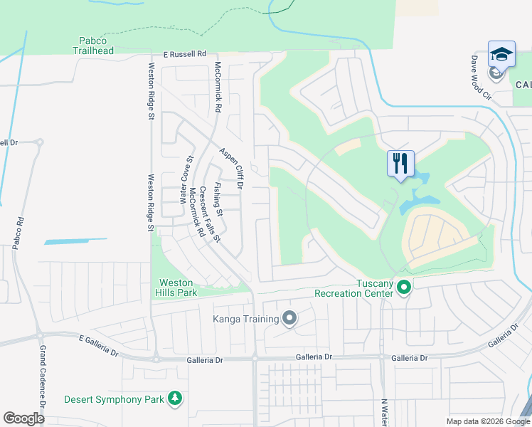 map of restaurants, bars, coffee shops, grocery stores, and more near 220 Via Santa Croce Avenue in Henderson