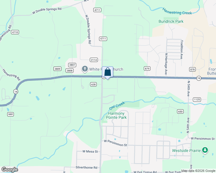 map of restaurants, bars, coffee shops, grocery stores, and more near 6358 West Copper Ridge Lane in Fayetteville