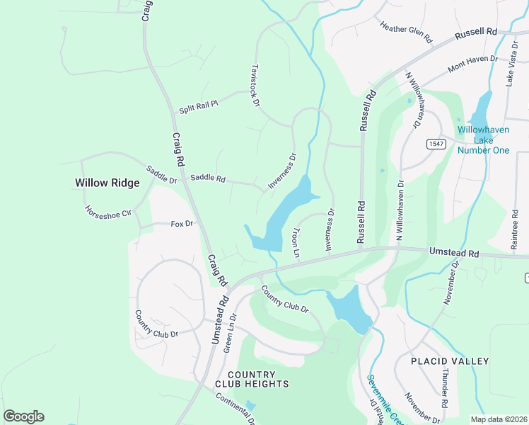 map of restaurants, bars, coffee shops, grocery stores, and more near 5611 Inverness Drive in Durham