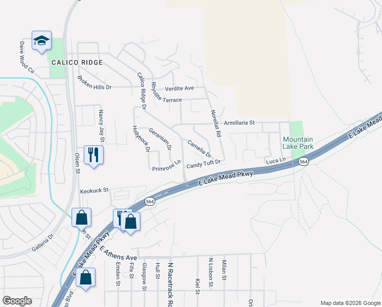 map of restaurants, bars, coffee shops, grocery stores, and more near 971 Marigold Court in Henderson