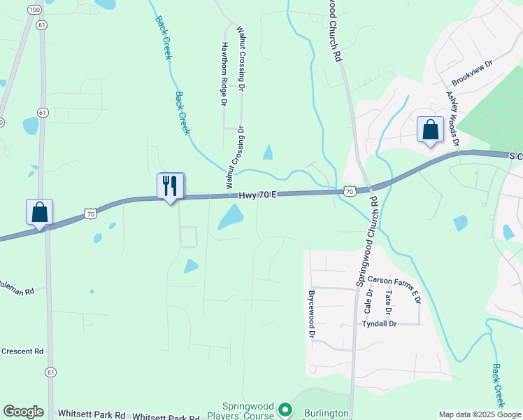 map of restaurants, bars, coffee shops, grocery stores, and more near 131 Verona Villa Drive in Burlington
