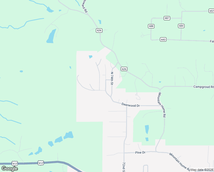 map of restaurants, bars, coffee shops, grocery stores, and more near 900 North 75th Street in Paragould