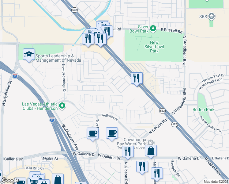 map of restaurants, bars, coffee shops, grocery stores, and more near in Henderson