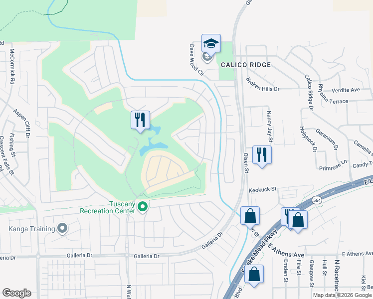 map of restaurants, bars, coffee shops, grocery stores, and more near 501 Norcia Place in Henderson
