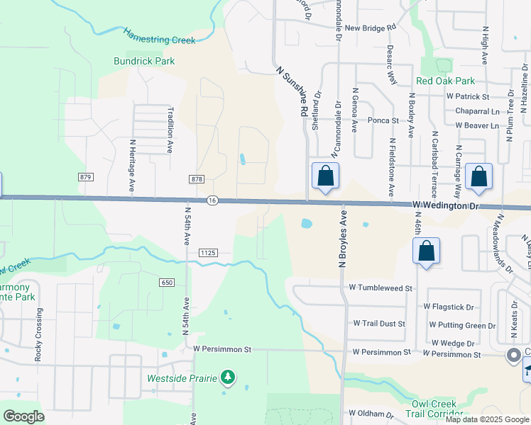 map of restaurants, bars, coffee shops, grocery stores, and more near 5245 Arkansas 16 in Fayetteville