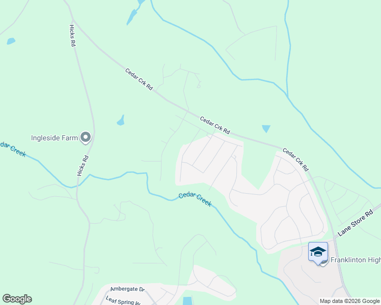 map of restaurants, bars, coffee shops, grocery stores, and more near 145 Silent Brook Trail in Franklinton