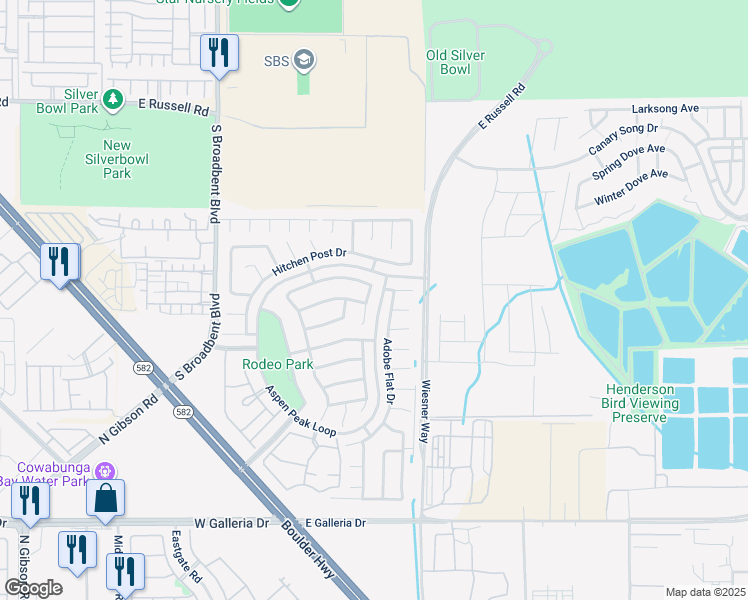 map of restaurants, bars, coffee shops, grocery stores, and more near 1028 Pleasant Run Court in Henderson