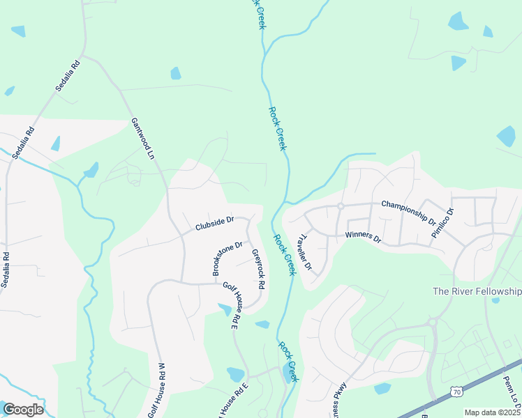 map of restaurants, bars, coffee shops, grocery stores, and more near 600 Greyrock Road in Whitsett