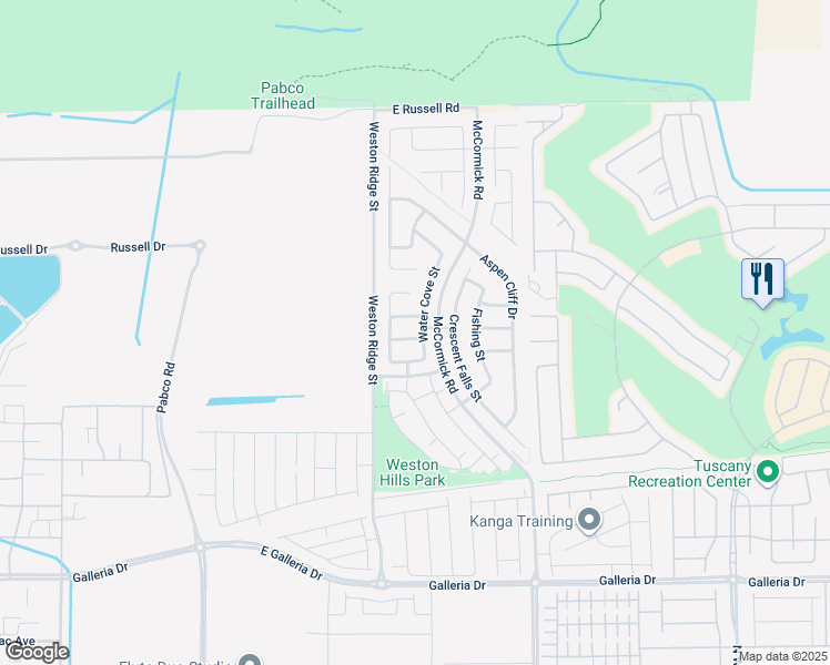 map of restaurants, bars, coffee shops, grocery stores, and more near 132 Country River Avenue in Henderson