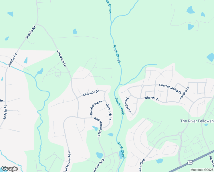 map of restaurants, bars, coffee shops, grocery stores, and more near 601 Greyrock Road in Whitsett