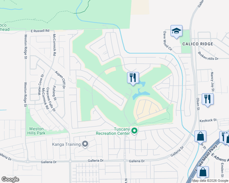 map of restaurants, bars, coffee shops, grocery stores, and more near 492 Punto Vallata Drive in Henderson