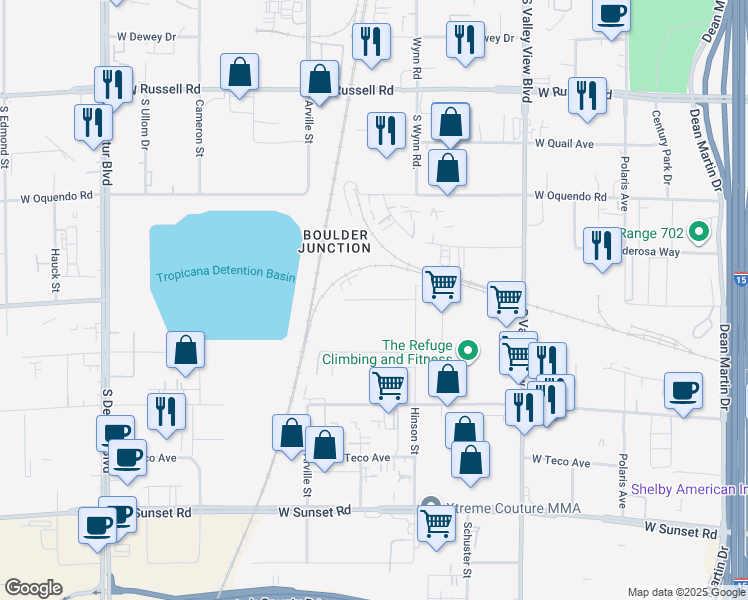 map of restaurants, bars, coffee shops, grocery stores, and more near West Patrick Lane in Paradise
