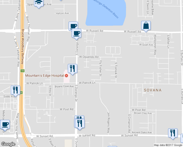 map of restaurants, bars, coffee shops, grocery stores, and more near 8473 Chinook Candy Court in Las Vegas