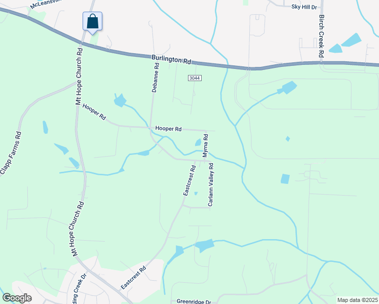 map of restaurants, bars, coffee shops, grocery stores, and more near 307 Debanne Road in McLeansville