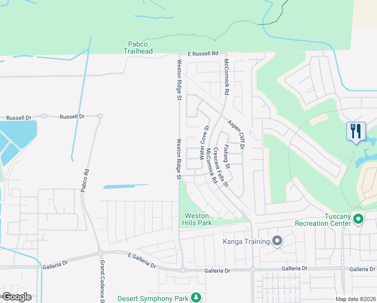 map of restaurants, bars, coffee shops, grocery stores, and more near 108 Fiery Hill Avenue in Henderson