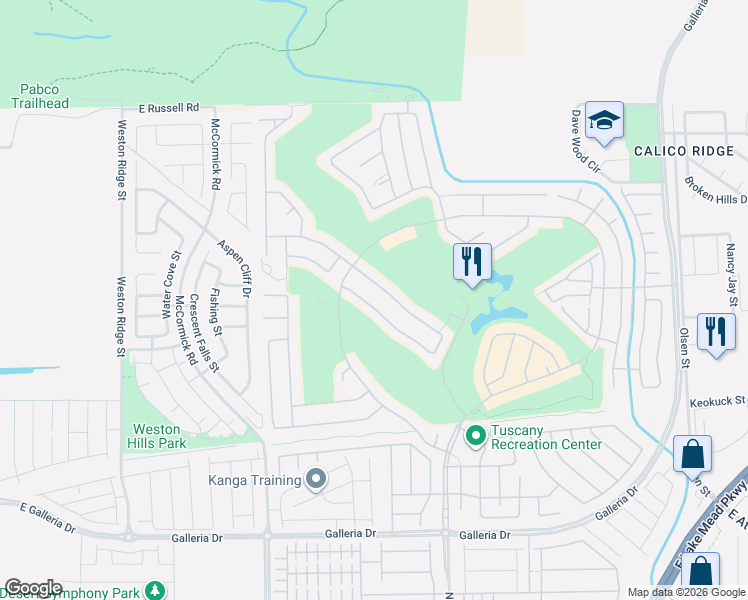map of restaurants, bars, coffee shops, grocery stores, and more near 469 Punto Vallata Drive in Henderson