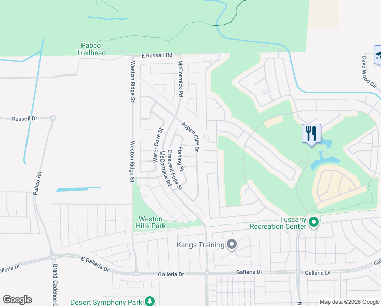 map of restaurants, bars, coffee shops, grocery stores, and more near 185 Canyon Blue Avenue in Henderson