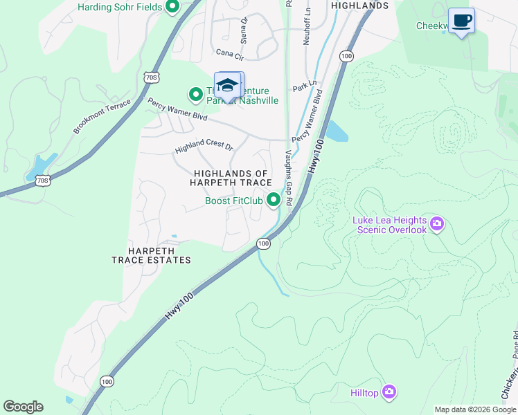 map of restaurants, bars, coffee shops, grocery stores, and more near 7018 Westside Circle in Nashville