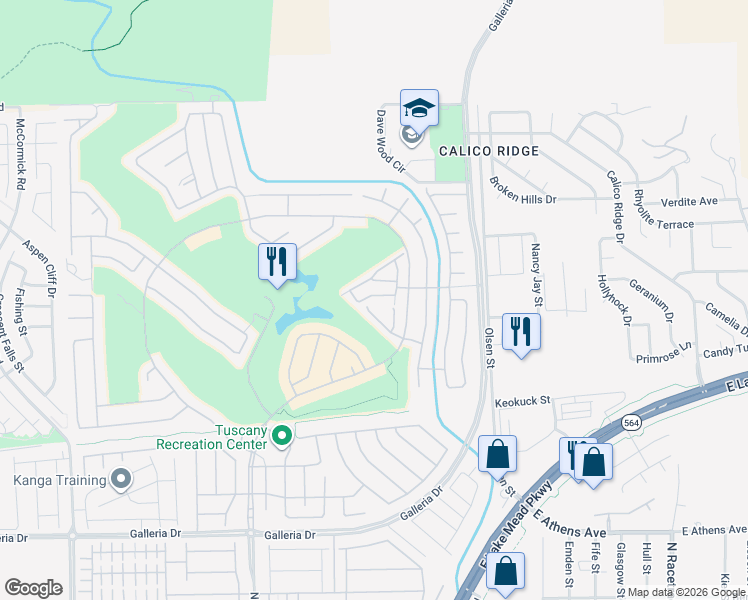 map of restaurants, bars, coffee shops, grocery stores, and more near 985 Via Lombardi in Henderson