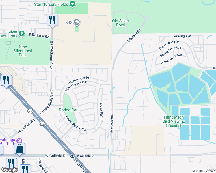 map of restaurants, bars, coffee shops, grocery stores, and more near 608 Black Sand Court in Henderson