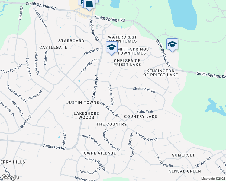 map of restaurants, bars, coffee shops, grocery stores, and more near 3409 Shakertown Road in Nashville
