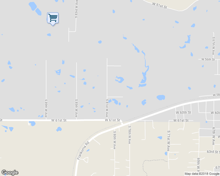 map of restaurants, bars, coffee shops, grocery stores, and more near 5739 South 81st West Avenue in Tulsa