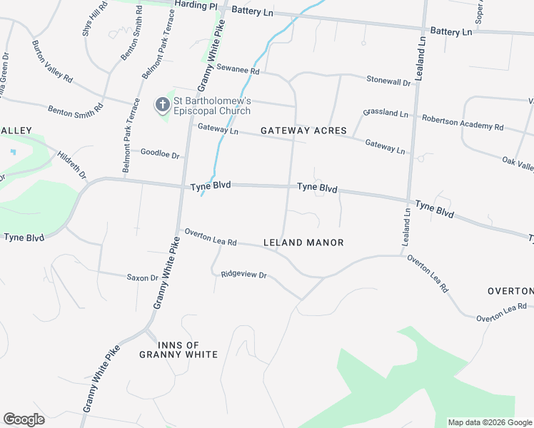 map of restaurants, bars, coffee shops, grocery stores, and more near 1109 Tyne Boulevard in Nashville