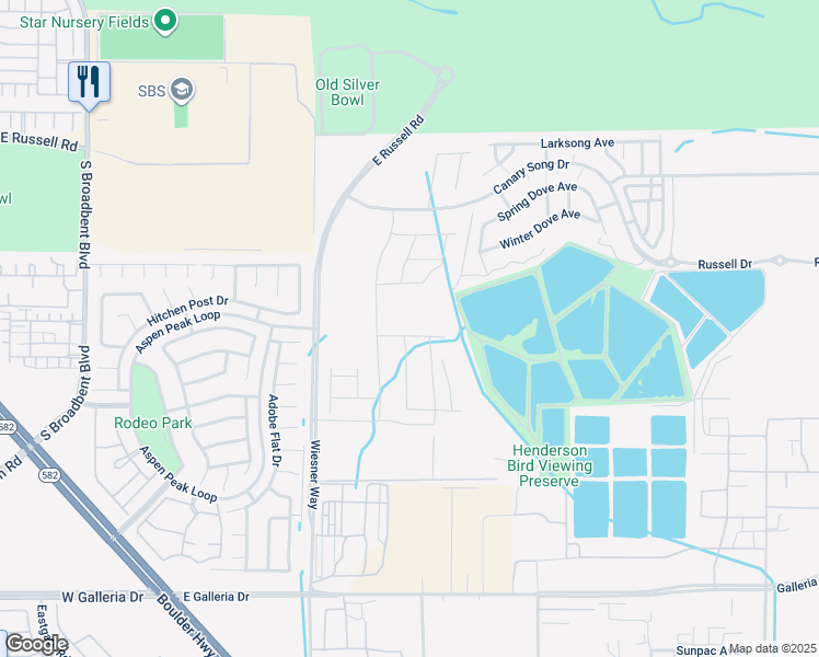 map of restaurants, bars, coffee shops, grocery stores, and more near 510 Copper Falcon Avenue in Henderson