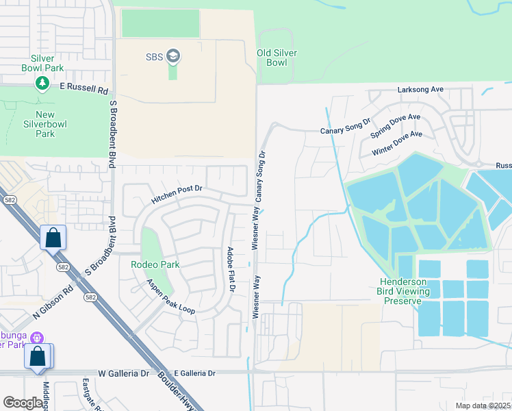 map of restaurants, bars, coffee shops, grocery stores, and more near 6000 Wiesner Way in Henderson