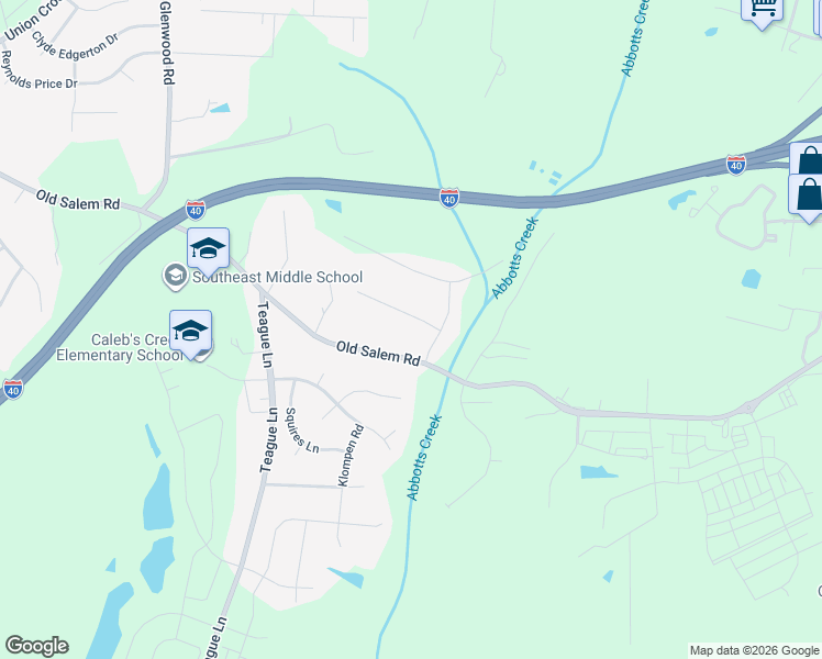 map of restaurants, bars, coffee shops, grocery stores, and more near 105 Ben Nevis Drive in Kernersville