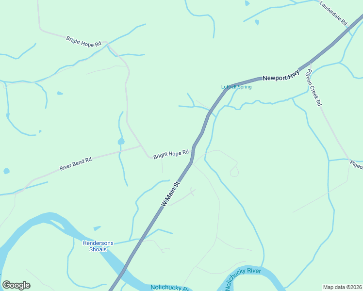 map of restaurants, bars, coffee shops, grocery stores, and more near 150 Bright Hope Road in Greeneville