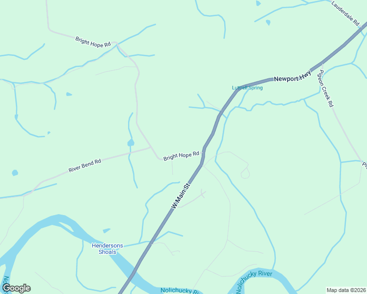 map of restaurants, bars, coffee shops, grocery stores, and more near 100 Bright Hope Road in Greeneville