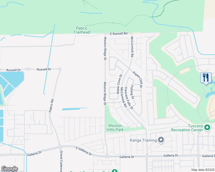 map of restaurants, bars, coffee shops, grocery stores, and more near 1017 Pebble Lake Street in Henderson